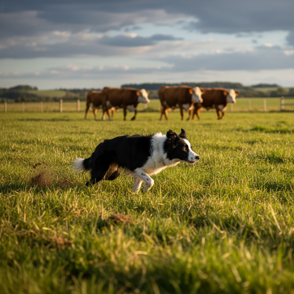 Farm Doggy Herding dog running